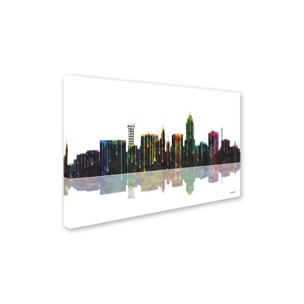 Marlene Watson 'Lincoln Nebraska Skyline' Canvas Art,22x32